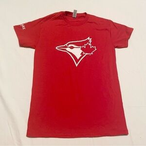 Blue Jays Red Tshirt Youth Small Jays Care Foundation Shirt